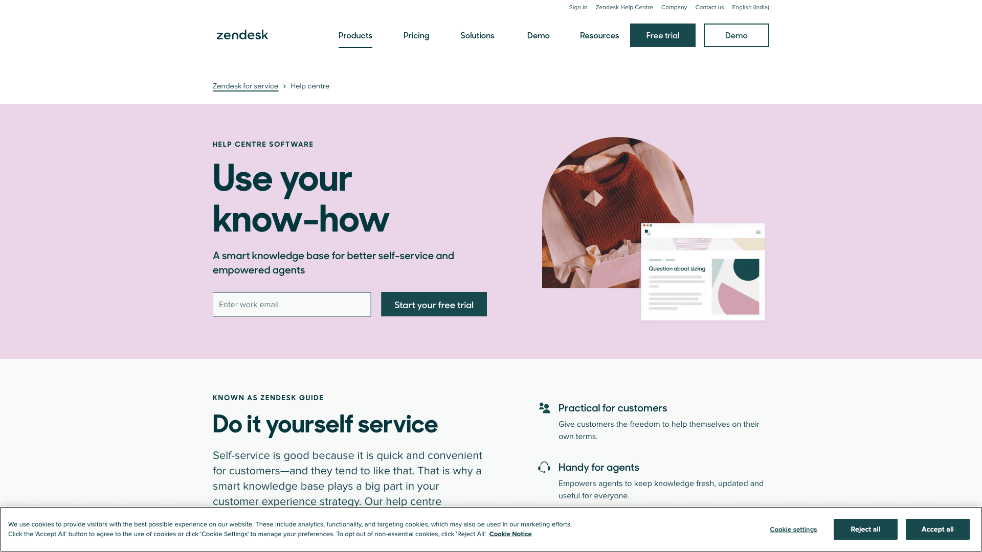 Zendesk Guide Website Homepage